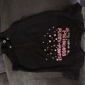 Princess fussy pants onesie